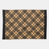 Noir sur Taupe Serviette de cuisine horizontale (Horizontal)