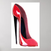 Noir talon Rouge Stiletto Chaussure Impression (Devant)
