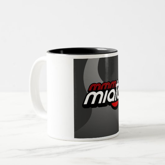 Noir tasse à deux tons de 11 onces (Devant gauche)