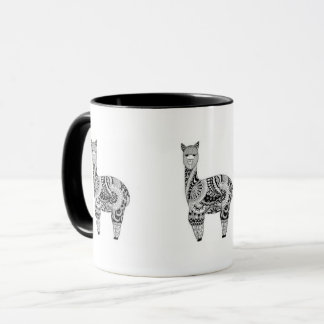 Noir tasse combinée d'alpaga de 11 onces