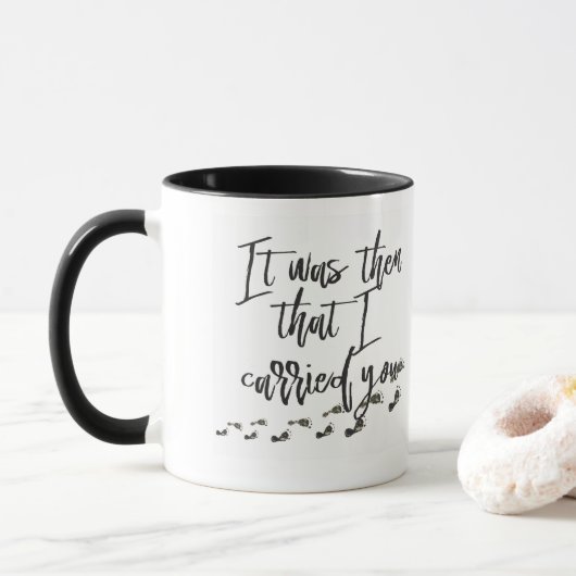 Noir tasse combinée de 11 onces (Avec donut)