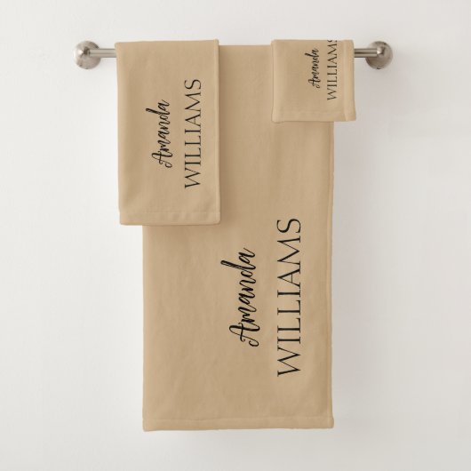 Noir tendance Elegant Prénom | Tan Brown (En situation)