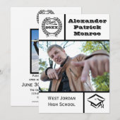 Noir Traditionnel - Invitation de Remise des Diplô (Devant / Derrière)