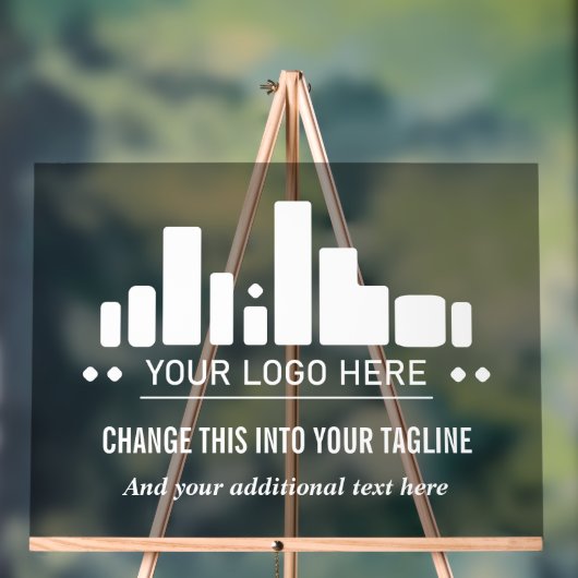 Noir Translucide Votre Logo & Taglines Business (Neutre)
