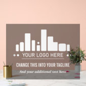 Noir Translucide Votre Logo & Taglines Business (Mariage)