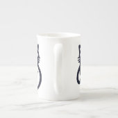 Noir Trinity Knot Celtic Cat Bone Chine Mug (Dos)
