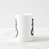 Noir Trinity Knot Celtic Cat Bone Chine Mug (Devant)