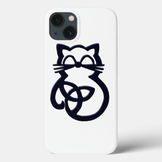 Noir Trinity Knot Celtic Cat iPhone 8/7 Coque (Verso)