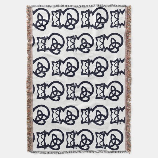 Noir Trinity Knot Celtic Cat Lancer la couverture (devant Vertical)