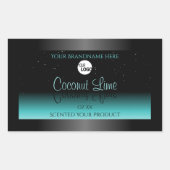 Noir Turquoise Ombre Étiquettes de produits Soft P (Devant)