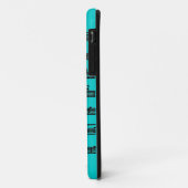 Noir turquoise trible clef note Iphone 5 coque (Dos/Gauche)
