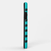Noir turquoise trible clef note Iphone 5 coque (Dos/Droite)