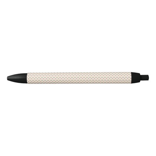 Noir Un stylo avec un corps beige texturé et des accent (Devant)