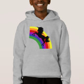 Noir Unicorne Silhouette Rainbow Boys Sweat - shir (Devant)