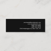 Noir Vert Consultant Unique Carte de visite maigre (Dos)