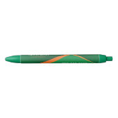 Noir Vert professionnel avec stylo publicitaire à rayur (Devant)