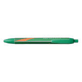 Noir Vert professionnel avec stylo publicitaire à rayur (Dos)