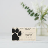 Noir vétérinaire de carte de visite (Debout devant)