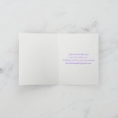 Noir, Violet, Argent, Carte de remerciements Bat m (Intérieur)