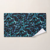 Noir Violet & Bleu Aqua Électrique Choquant (Serviette à main)