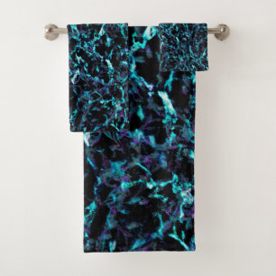 Noir Violet et Bleu Aqua Électrique Choquant