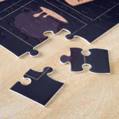 Noir violet foncé Bingo Jigsaw Puzzle (Côté)