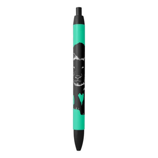 Noir Votre stylo couleur avec Lion (devant Vertical)
