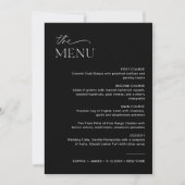 NOIR Weddenschap-menu 5x7 Kaart (Voorkant)