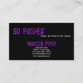 Noir Zebra Imprimer Lips De Carte de visite (Dos)