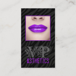 Noir Zebra Imprimer Lips De Carte de visite