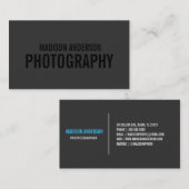 Noircissez les cartes de visite de la photographie (Devant / Derrière)