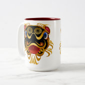 Noircissez 'les tasses chinoises de visage de (Devant gauche)