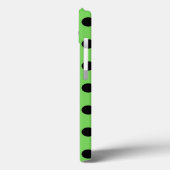Noirs points sur fond vert citron Case-Mate coque  (Verso / Gauche)
