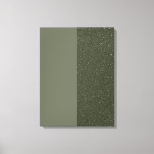 Noise & Moss Green Stretched Canvas Print (Aangepa