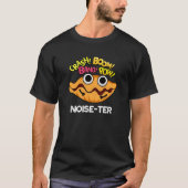 Noise-ter Funny Noisy Oyster Pun Dark BG T-shirt (Voorkant)