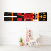 Noisette de Noël Bannière rouge traditionnelle (En situation)