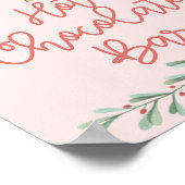 Noisette de Noël Hot Chocolat Bar Poster rose (Coin)