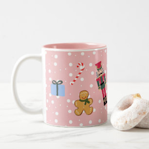 Noisette rose Art de Noël Peinture Mug