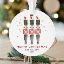 Noisette rouge et or personnalisé Joyeux Noël