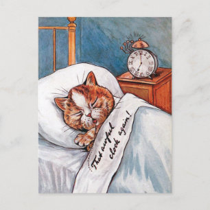 Noisy Alarm Clock, Louis Wain Briefkaart