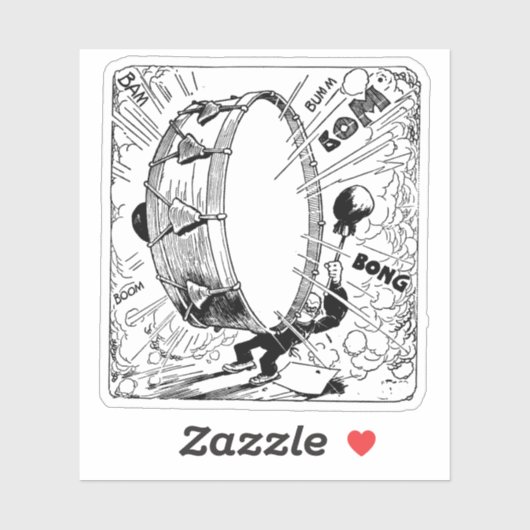 Noisy drummer sticker (Vel)