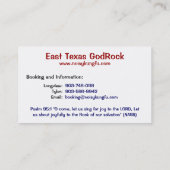 Noisy Kung Fu Visitekaartje (Achterkant)