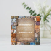 Noite van de kleurrijke Brick Rustic Housewarming  Kaart (Staand voorkant)