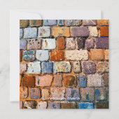 Noite van de kleurrijke Brick Rustic Housewarming  Kaart (Achterkant)