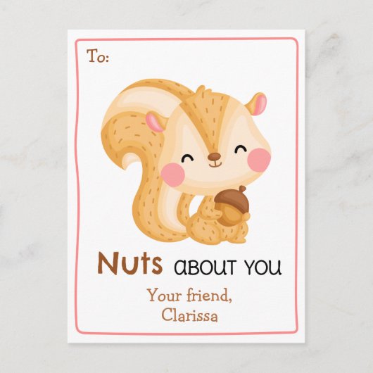 Noix sur vous - Funny mignonne Valentines Carte de (Devant)