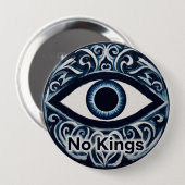 NoKingsEvilEye Ronde Button 4,0 Cm (Voorkant /achterkant)