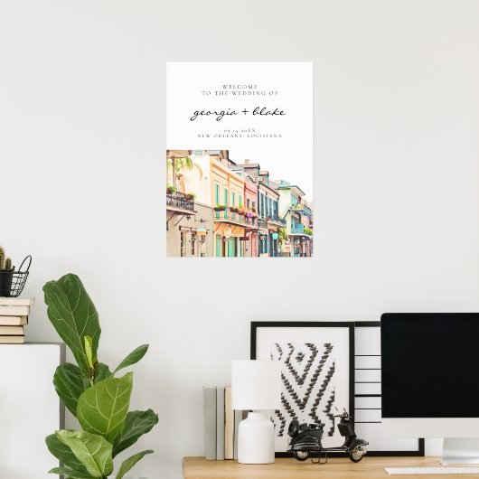 NOLA | Affiche de bienvenue Mariage de la Nouvelle (Bureau à domicile)