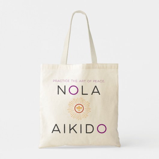 NOLA Aikido Canvas tas - Paars en Oranje (Achterkant)