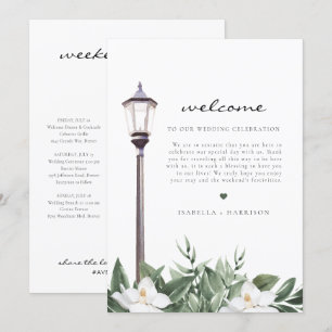 NOLA Aquarel Magnolia Verwelkomingsbrief Tijdlijn Menu