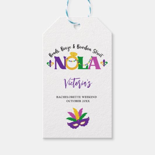 NOLA BACHELORETTE WEEKEND CADEAULABEL (Voorkant)